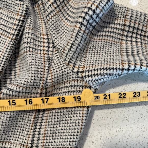 St. John’s Bay Plaid Wool Blend Pea Coat L Black Brown Gray Button Front - Picture 9 of 9